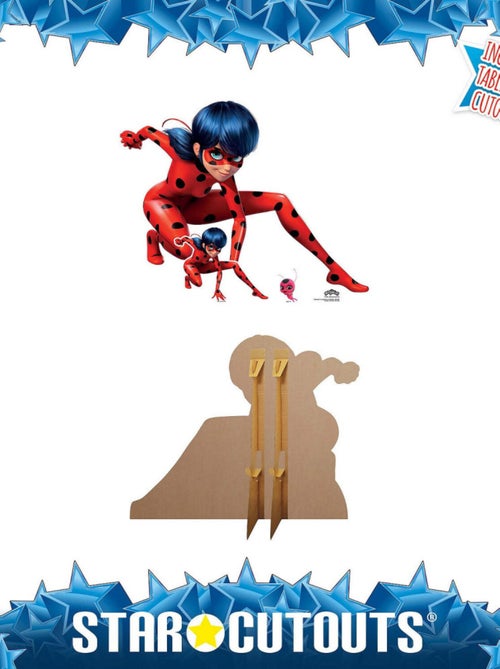 Figurine en carton Ladybug Position Accroupie - Miraculous Ladybug et Chat une mini-figurine H 93 cm - Kiabi