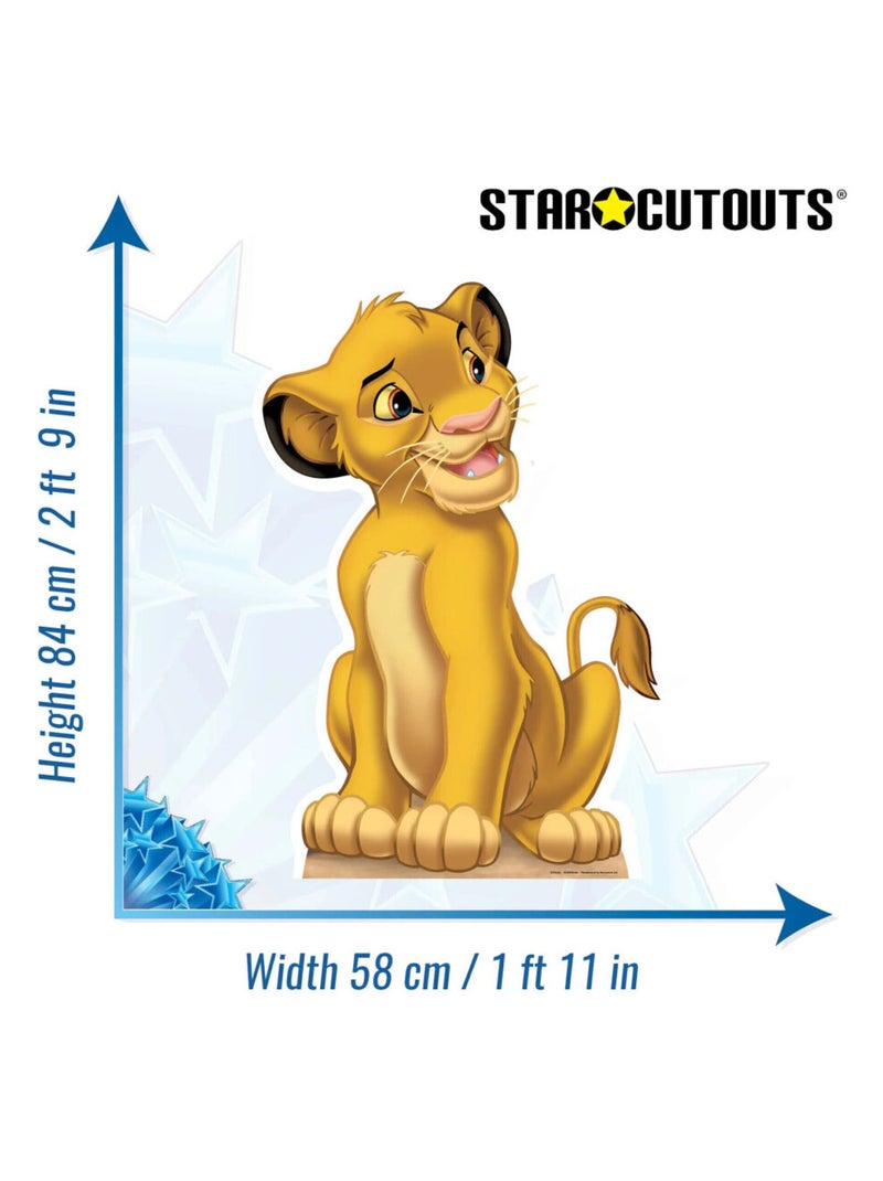 Figurine en carton  Le Roi Lion Simba Haut 84 cm Orange - Kiabi