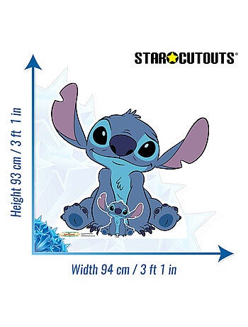Figurine en carton Lilo et Stitch - Stitch assis - 93 cm