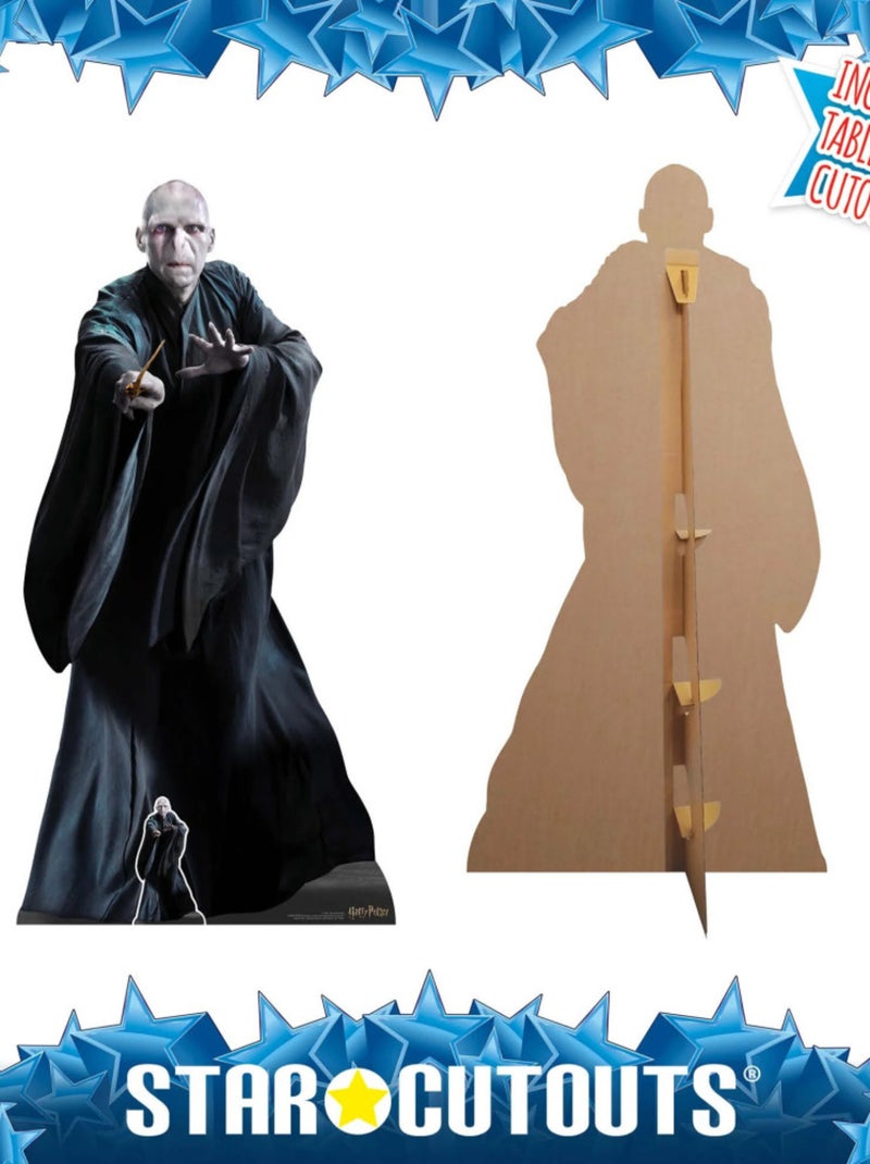 Figurine en carton  Lord Voldemort en habit de sorcier avec sa baguette magique Film Harry Potter 18 Noir Noir - Kiabi