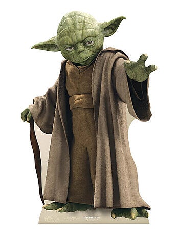 Figurine en carton Maitre Yoda Star Wars Hauteur 76 cm