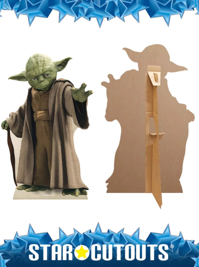 Figurine en carton Maitre Yoda Star Wars Hauteur 76 cm Gris