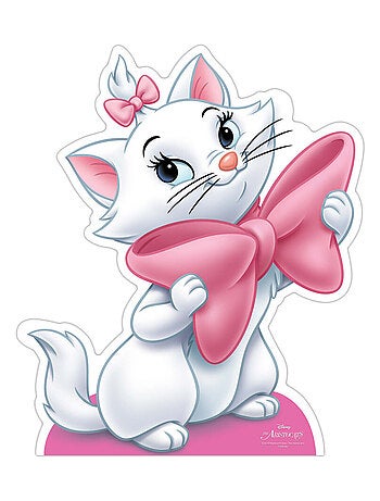 Figurine en carton Marie les Aristochats tenant un Grand Arc Rose - Disney Les Aristochats - Haut 82