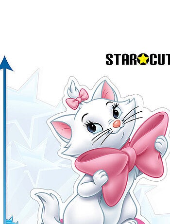 Figurine en carton Marie les Aristochats tenant un Grand Arc Rose - Disney Les Aristochats - Haut 82