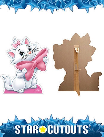 Figurine en carton Marie les Aristochats tenant un Grand Arc Rose - Disney Les Aristochats - Haut 82