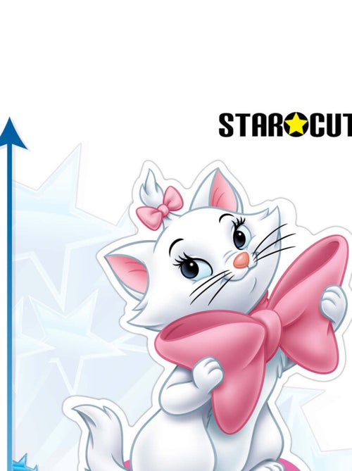 Figurine en carton Marie les Aristochats tenant un Grand Arc Rose - Disney Les Aristochats - Haut 82 - Kiabi