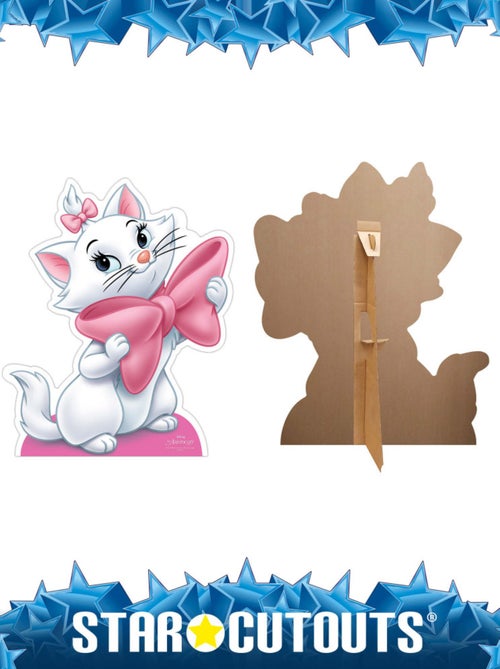 Figurine en carton Marie les Aristochats tenant un Grand Arc Rose - Disney Les Aristochats - Haut 82 - Kiabi