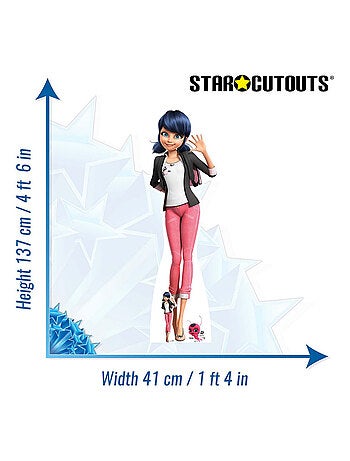 Figurine en carton Marinette Dupain-Cheng - Miraculous Ladybug et Chat une mini-figurine - H 137 cm