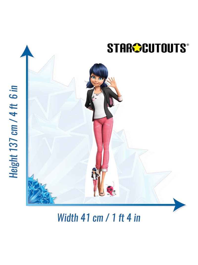 Figurine en carton Marinette Dupain-Cheng - Miraculous Ladybug et Chat une mini-figurine - H 137 cm Multicolore - Kiabi