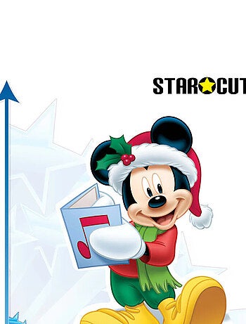 Figurine en carton Mickey Noël disney Hauteur 93 CM