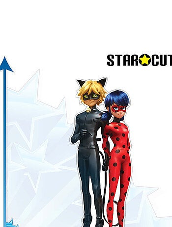 Figurine en carton – Miraculous - Ladybug et Chat Noir - Haut 95 cm