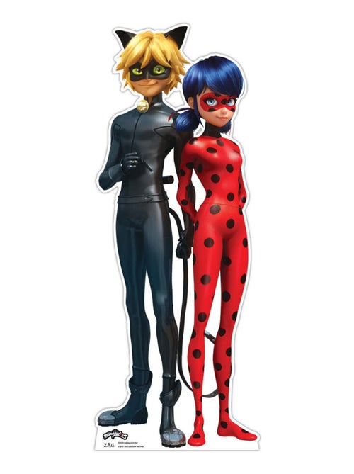Figurine en carton – Miraculous - Ladybug et Chat Noir - Haut 95 cm - Kiabi