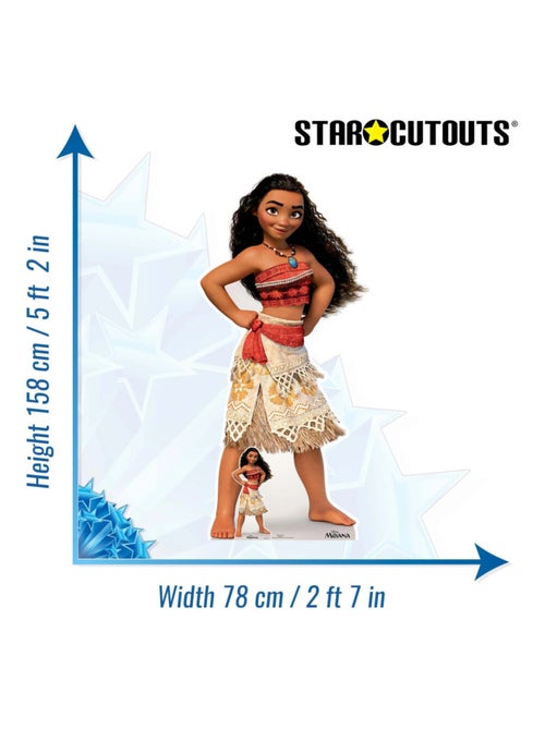 Figurine en carton Moana Disney Vaiana les mains sur les hanches H 158 cm - Kiabi