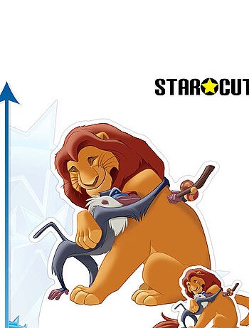 Figurine en carton – Mufasa et Rafiki - Le Roi Lion - Haut 74 cm