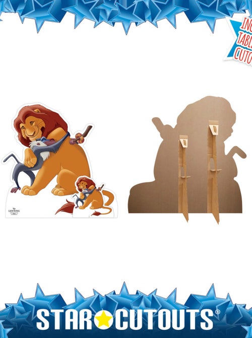 Figurine en carton – Mufasa et Rafiki - Le Roi Lion - Haut 74 cm - Kiabi