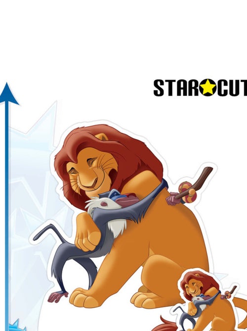 Figurine en carton – Mufasa et Rafiki - Le Roi Lion - Haut 74 cm - Kiabi