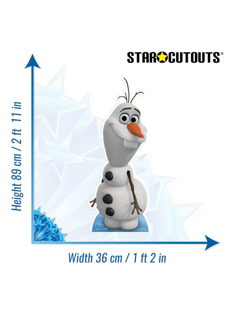 Figurine en carton Olaf La Reine des Neiges Disney -Haut 89 cm Blanc - Kiabi