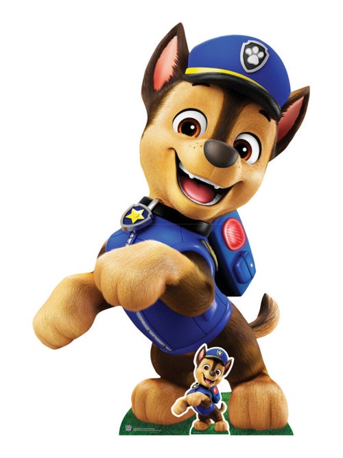 Figurine en carton pat'patrouille Chase les deux pattes en l'air- Haut 133 cm - Kiabi