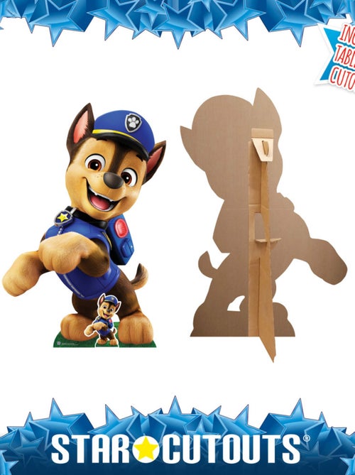 Figurine en carton pat'patrouille Chase les deux pattes en l'air- Haut 133 cm - Kiabi