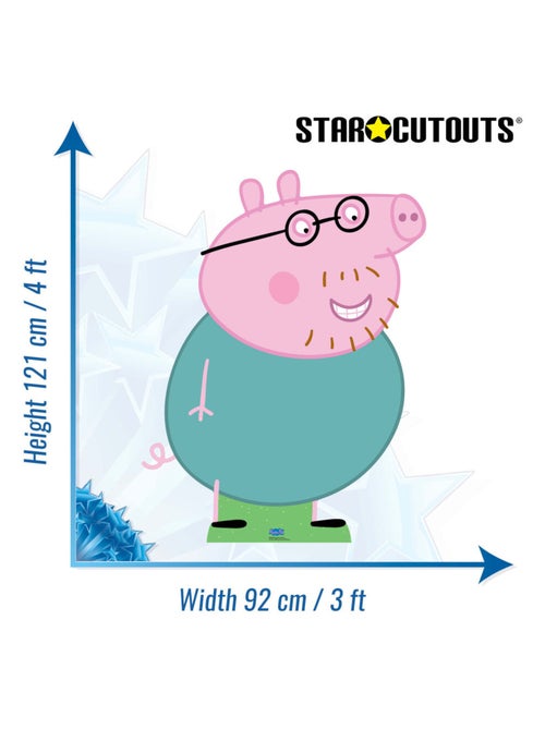 Figurine en carton Peppa Pig - Papa Pig arc en ciel et palmier - Haut121 cm - Kiabi