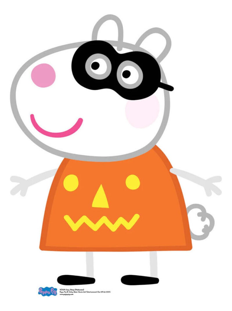 Figurine en carton Peppa pig - Suzy Sheep déguisée en citrouille Hauteur 73 cm Orange - Kiabi