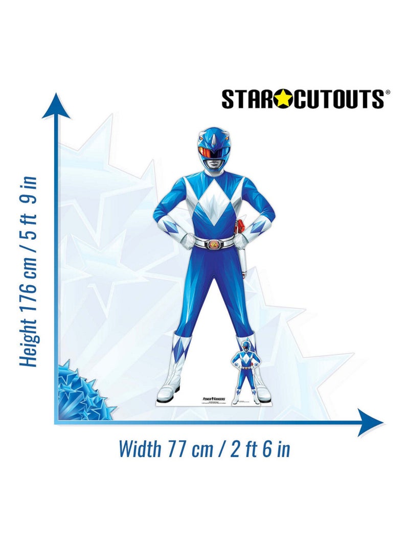 Figurine en carton  – Power Rangers Bleu - Haut 176 cm Bleu - Kiabi