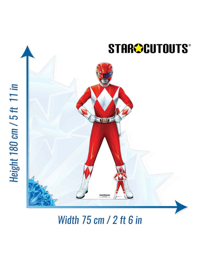Figurine en carton  – Power Rangers Rouge - Haut 180 cm Rouge - Kiabi