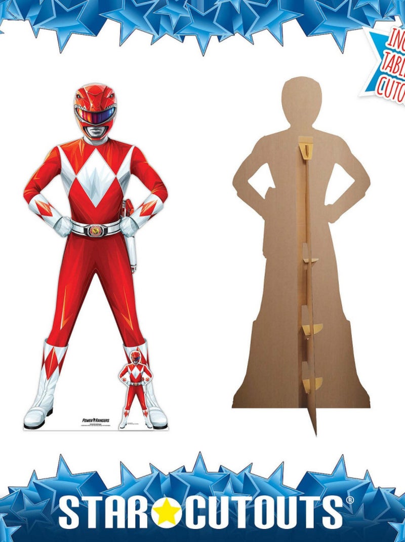 Figurine en carton  – Power Rangers Rouge - Haut 180 cm Rouge - Kiabi
