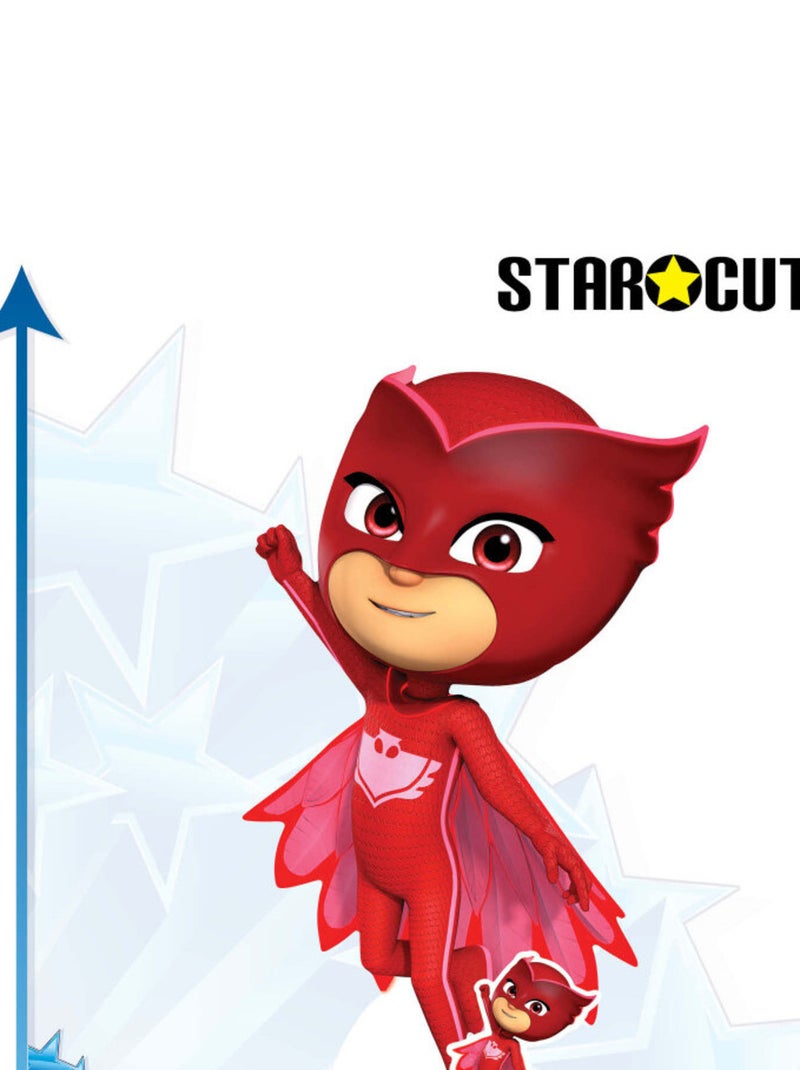 Figurine en carton Pyjamasques BIBOU prête au décollage  - Haut - 85 cm Rouge - Kiabi