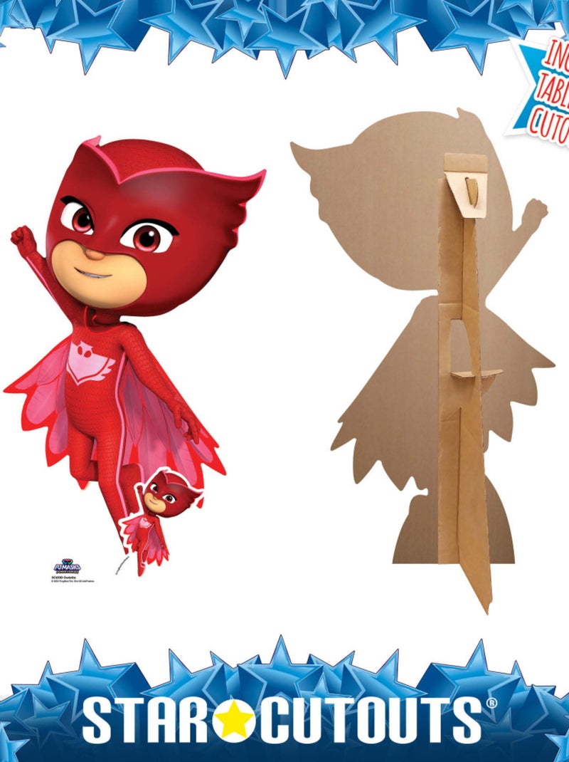 Figurine en carton Pyjamasques BIBOU prête au décollage  - Haut - 85 cm Rouge - Kiabi