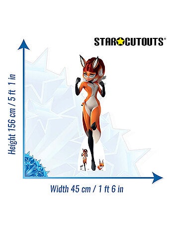Figurine en carton Rena Rouge - Miraculous Ladybug et Chat une mini-figurine- H 156 cm