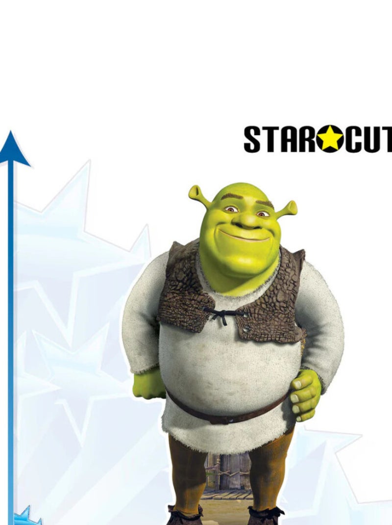 Figurine en carton Shrek debout qui sourit Hauteur 94 cm Vert - Kiabi
