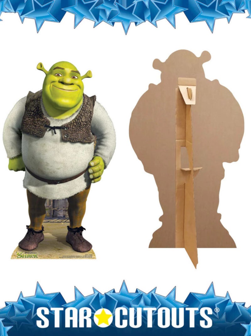 Figurine en carton Shrek debout qui sourit Hauteur 94 cm Vert - Kiabi
