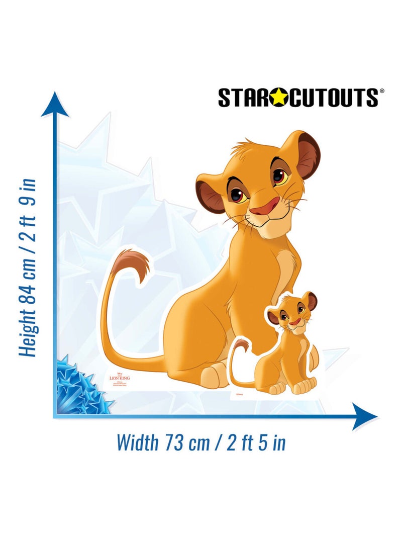 Figurine en carton – Simba - Le Roi Lion - Haut 84 cm Orange - Kiabi