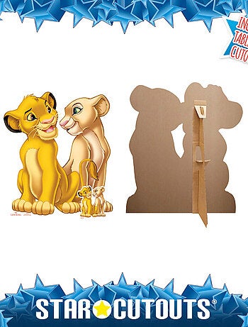 Figurine en carton – Simba et Nala - Le Roi Lion - Haut 81 cm