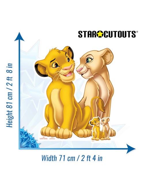Figurine en carton – Simba et Nala - Le Roi Lion - Haut 81 cm - Kiabi
