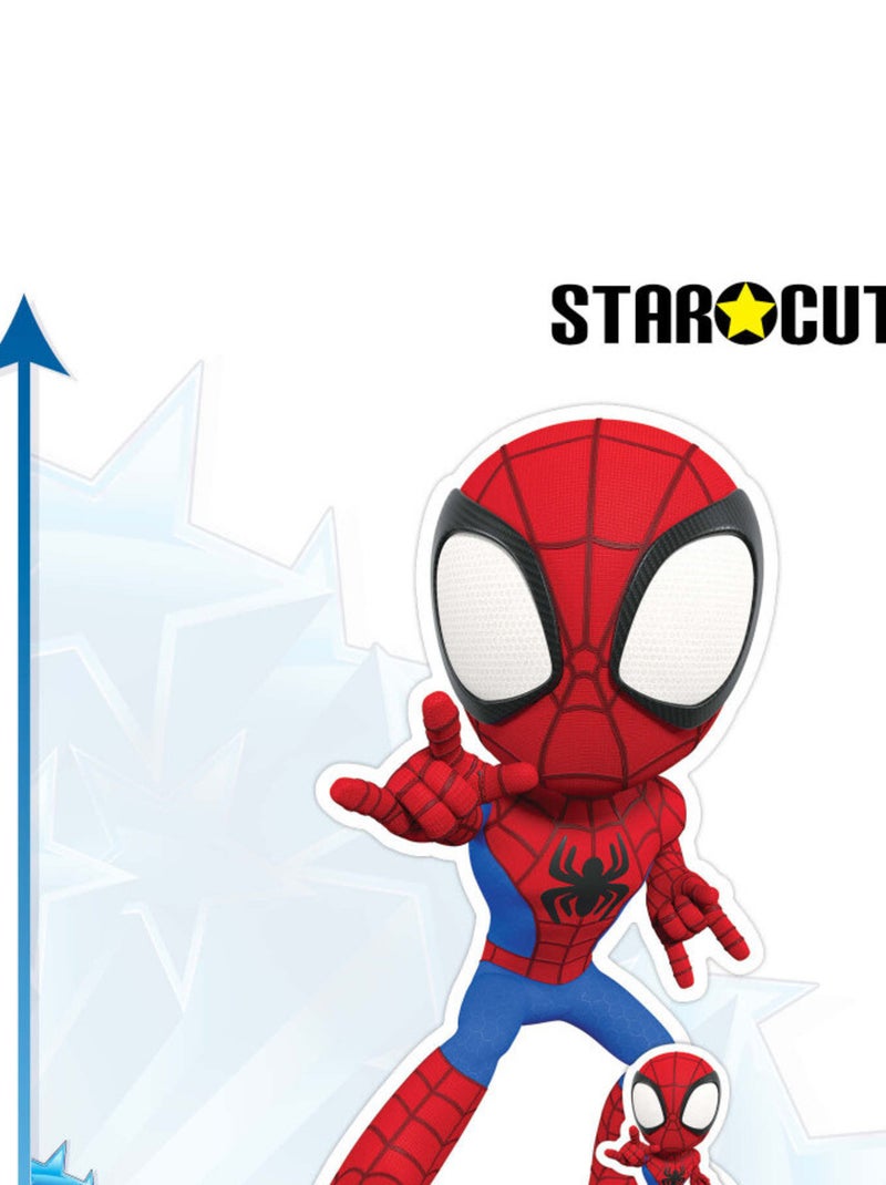 Figurine en carton – Spidey et ses amis extraordinaires - Spidey - Haut 90 cm Rouge - Kiabi
