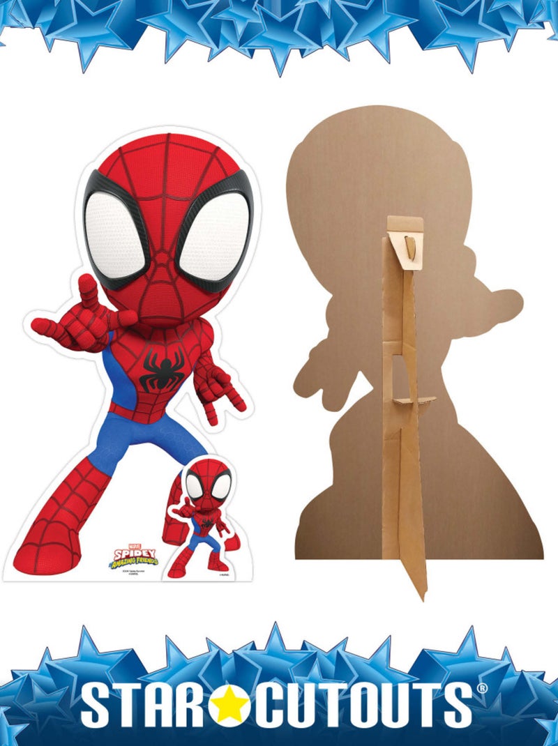Figurine en carton – Spidey et ses amis extraordinaires - Spidey - Haut 90 cm Rouge - Kiabi