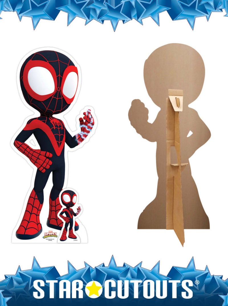 Figurine en carton Spin – Spidey et ses amis extraordinaires - Haut 92 cm Noir Noir - Kiabi