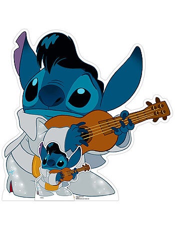 Figurine en carton Stitch en ELvis qui joue de la guitare - Haut 92 cm
