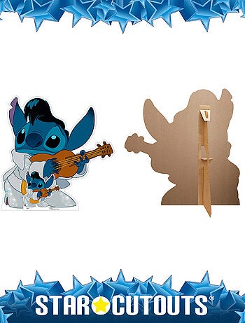 Figurine en carton Stitch en ELvis qui joue de la guitare - Haut 92 cm