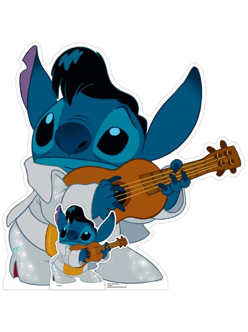 Figurine en carton Stitch en ELvis qui joue de la guitare - Haut 92 cm - Kiabi