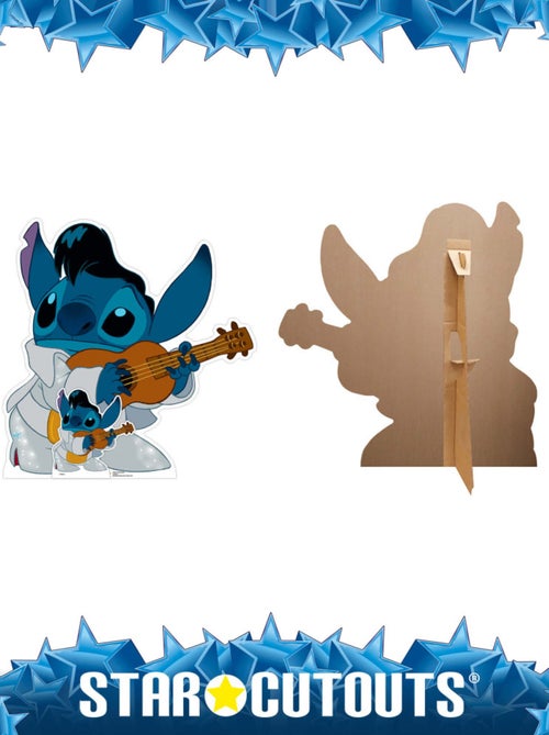 Figurine en carton Stitch en ELvis qui joue de la guitare - Haut 92 cm - Kiabi