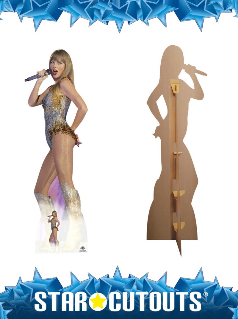 Figurine en carton Taylor Swift - Avec Un Micro - Haut 183 cm Argent - Kiabi