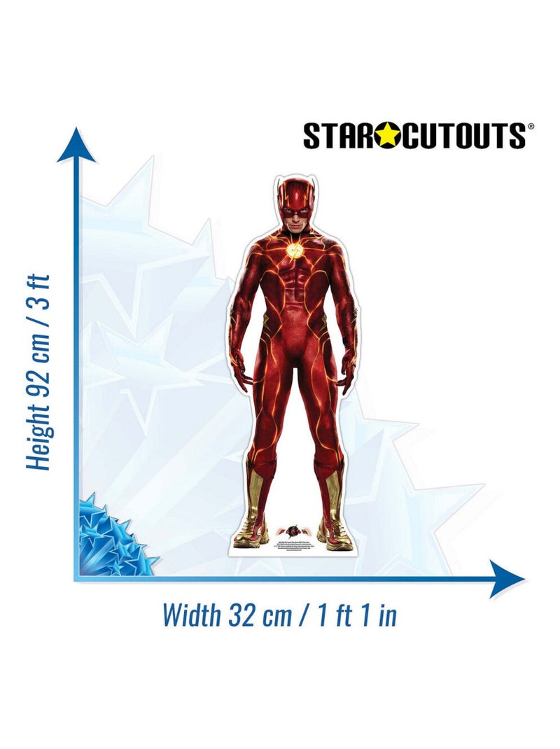 Figurine en carton – The Flash - Ezra Miller - Haut 92 cm Rouge - Kiabi