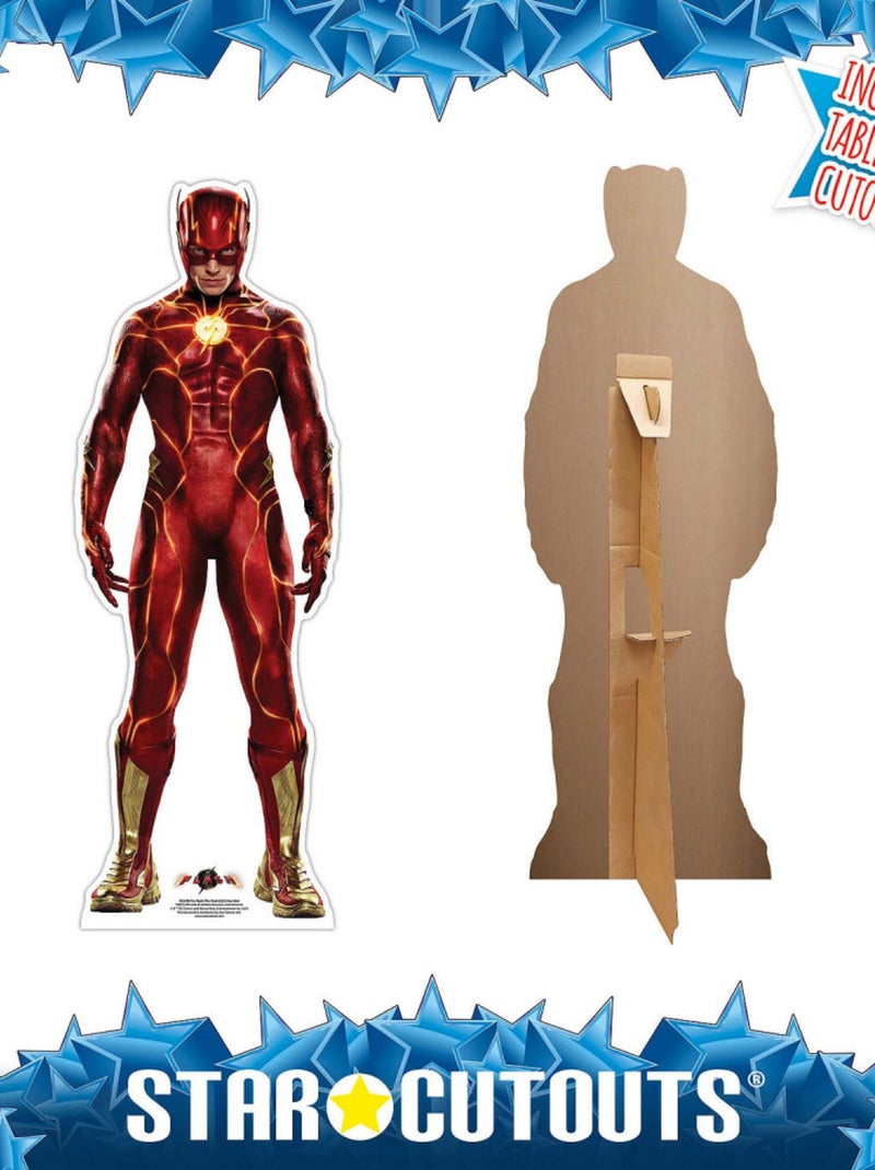 Figurine en carton – The Flash - Ezra Miller - Haut 92 cm Rouge - Kiabi
