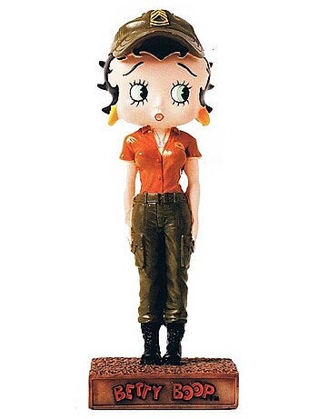 Figurine en résine Betty Boop militaire 'Collection No. 15' – peinte