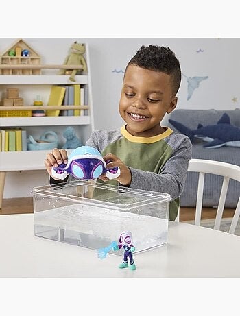 Figurine et véhicule - ghost-spider tortue fantôme water-webs - hasbro marvel