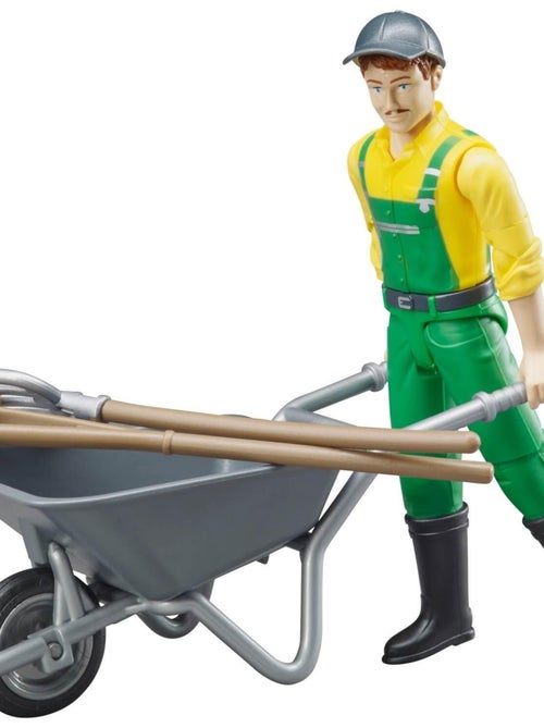 Figurine fermier avec brouette et accessoires - Kiabi