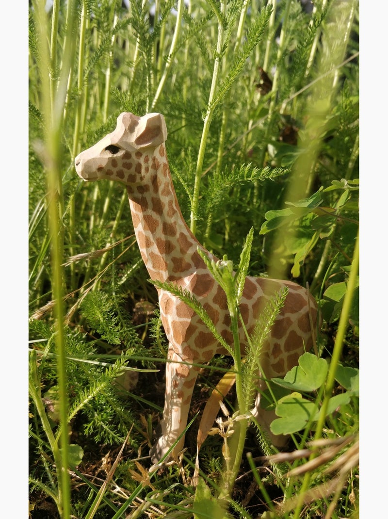 Figurine girafe en bois Marron - Kiabi